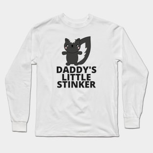 Daddy's Little Stinker with Skunk Long Sleeve T-Shirt